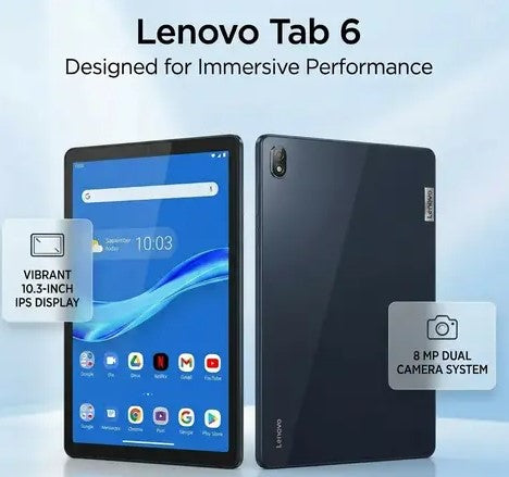 Lenovo Tab 6 4GB/64GB | 10.3" Android Tablet | Snapdragon 690 | 7500mAh Battery